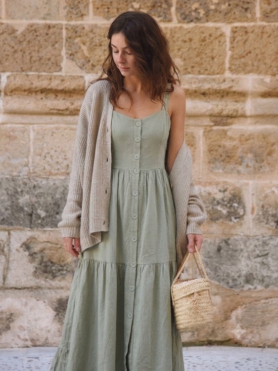 Baltic Born Dresses & Skirts - NWT Baltic Børn Sammy Tank Midi Dress - Sage Green - Size M